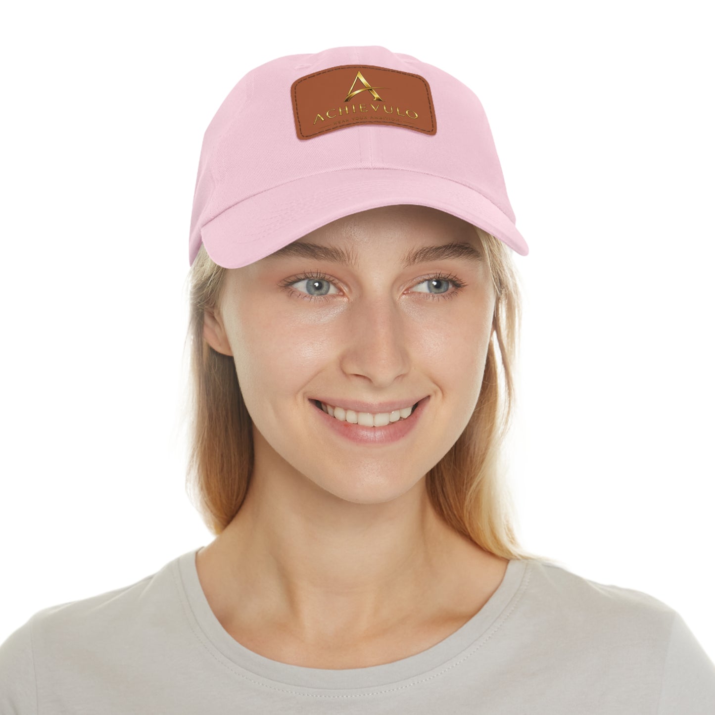 Achievulo Signature Leather Patch Dad Hat
