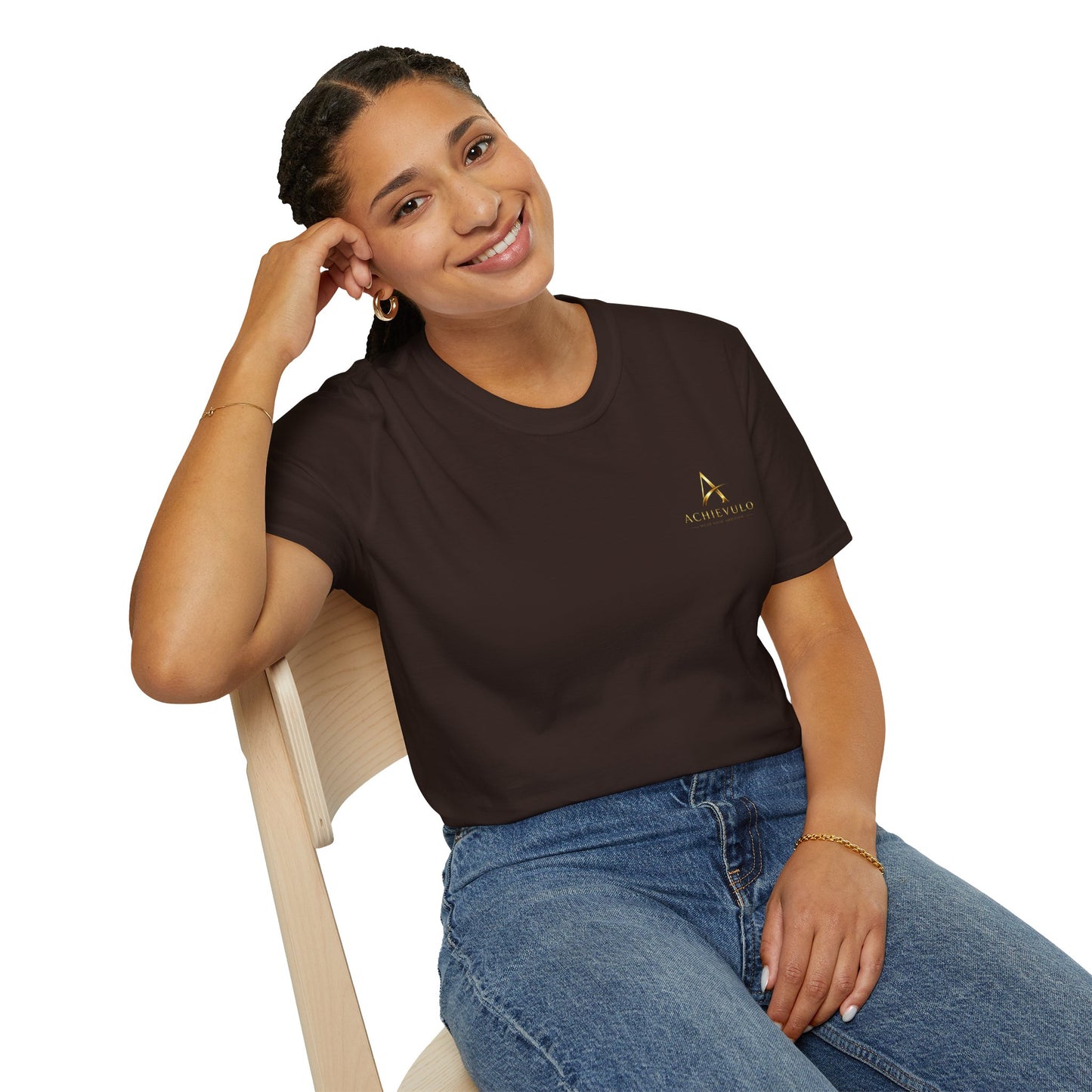 ACHIEVULO Signature Gold Emblem Tee