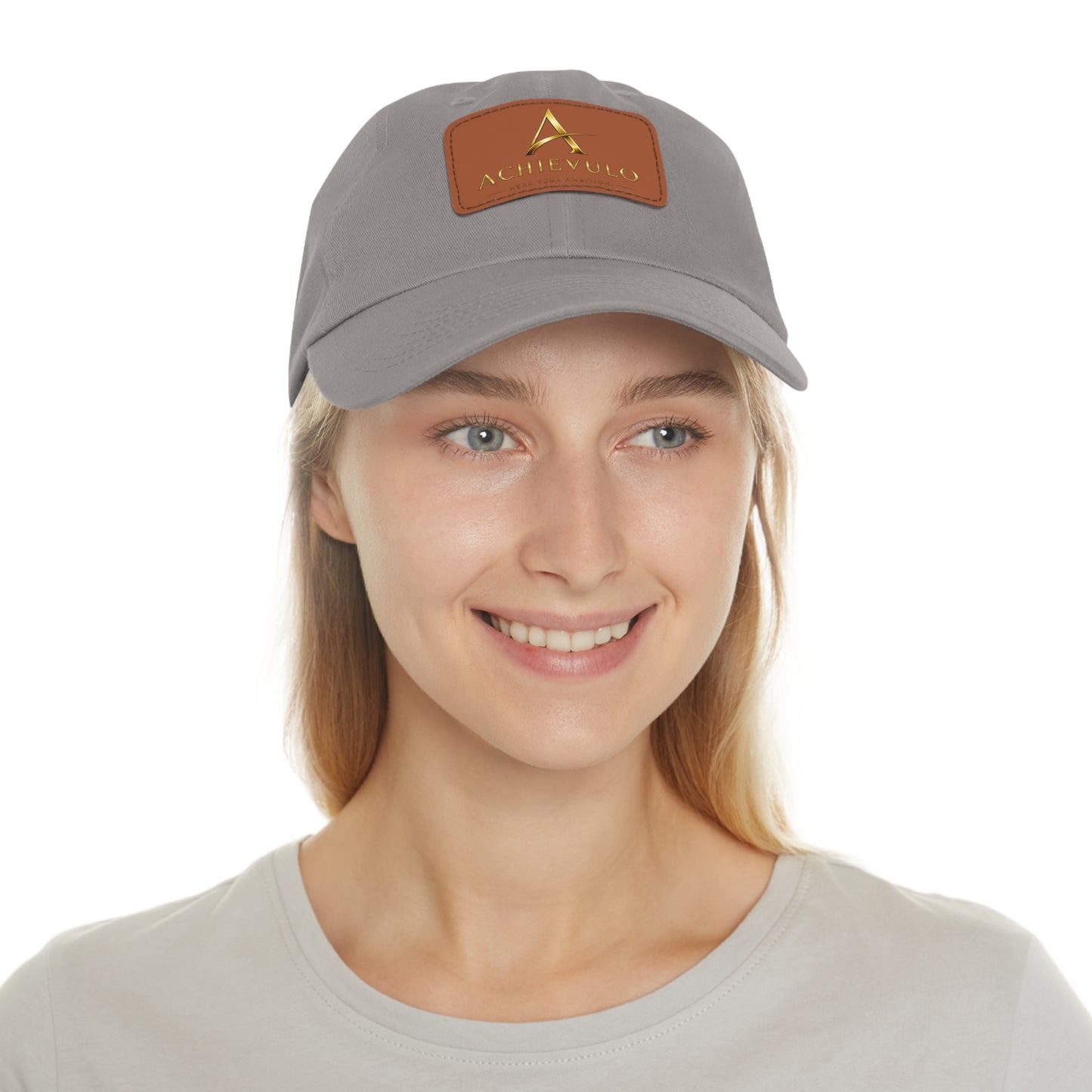 Achievulo Signature Leather Patch Dad Hat