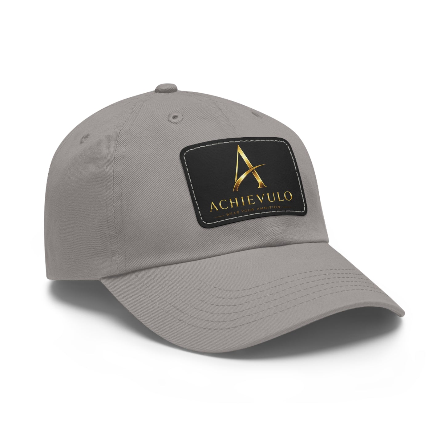 Achievulo Signature Leather Patch Dad Hat