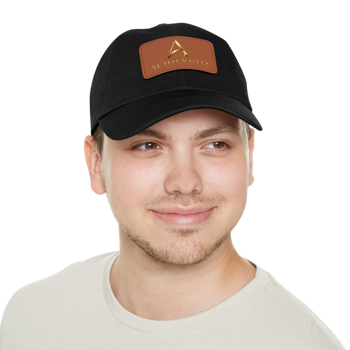 Achievulo Signature Leather Patch Dad Hat