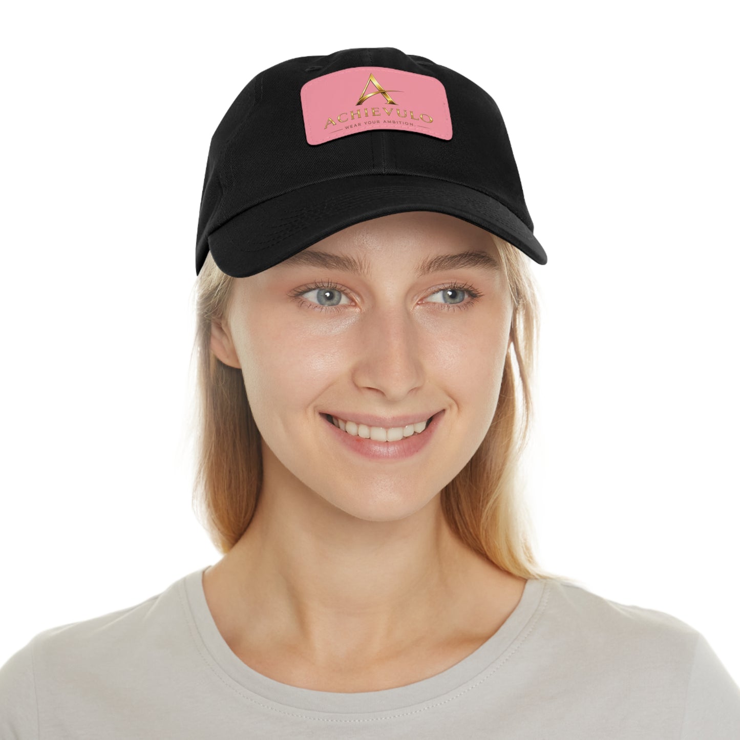 Achievulo Signature Leather Patch Dad Hat