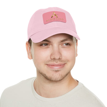 Achievulo Signature Leather Patch Dad Hat