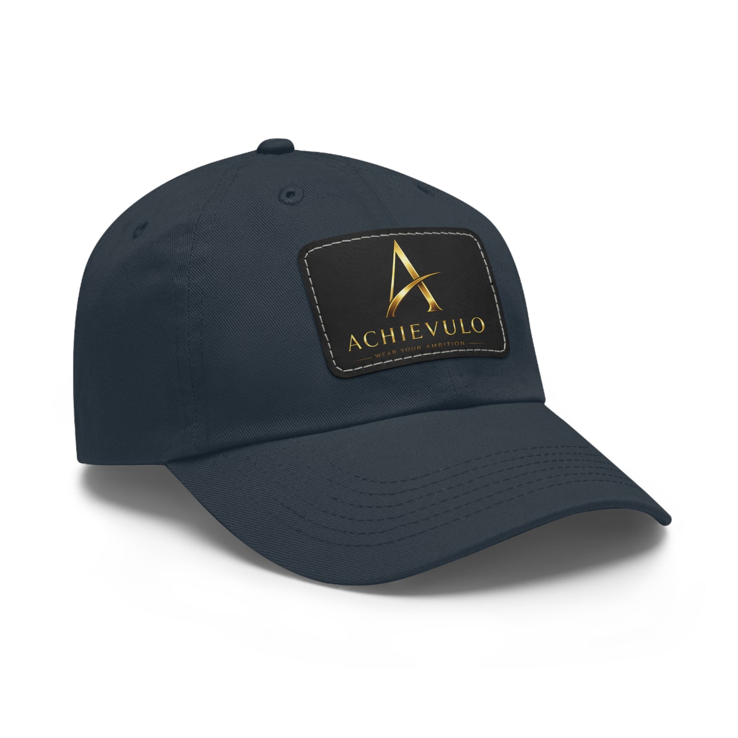 Achievulo Signature Leather Patch Dad Hat