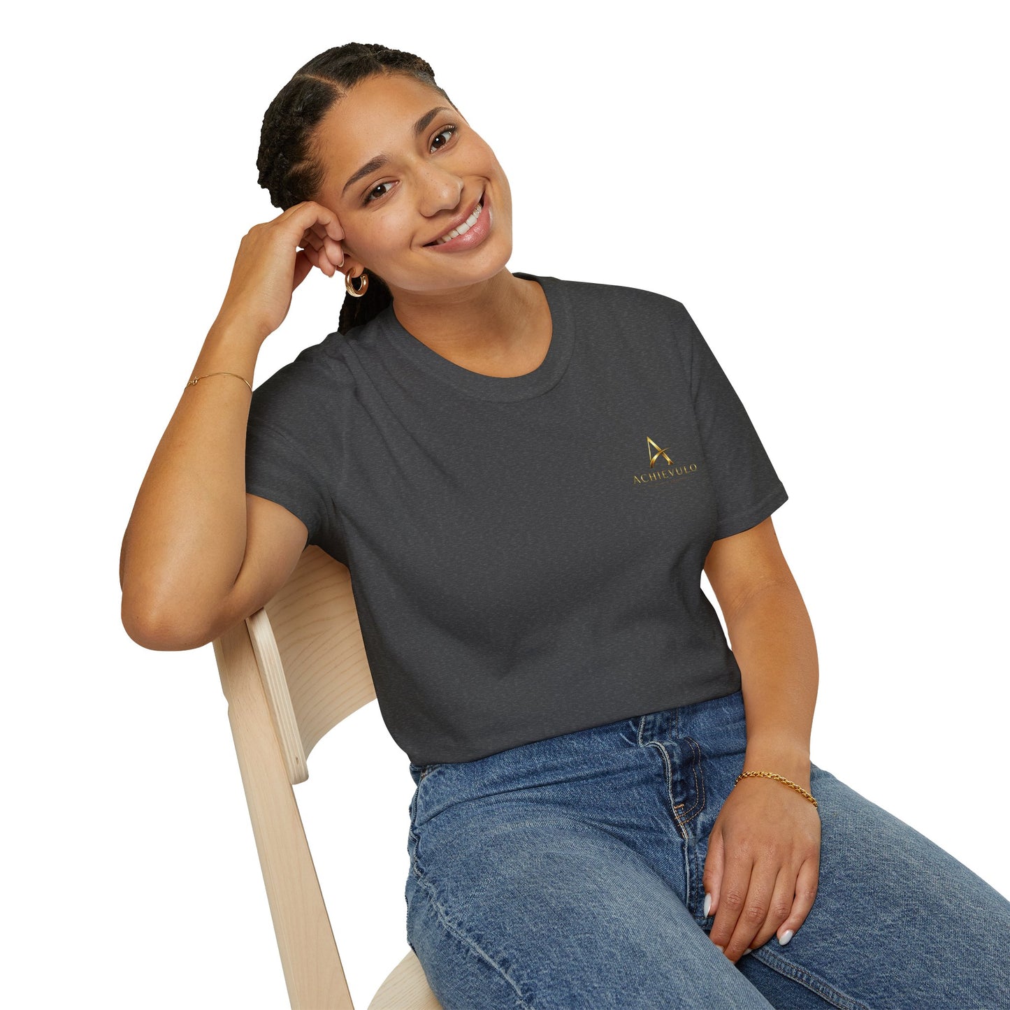 ACHIEVULO Signature Gold Emblem Tee