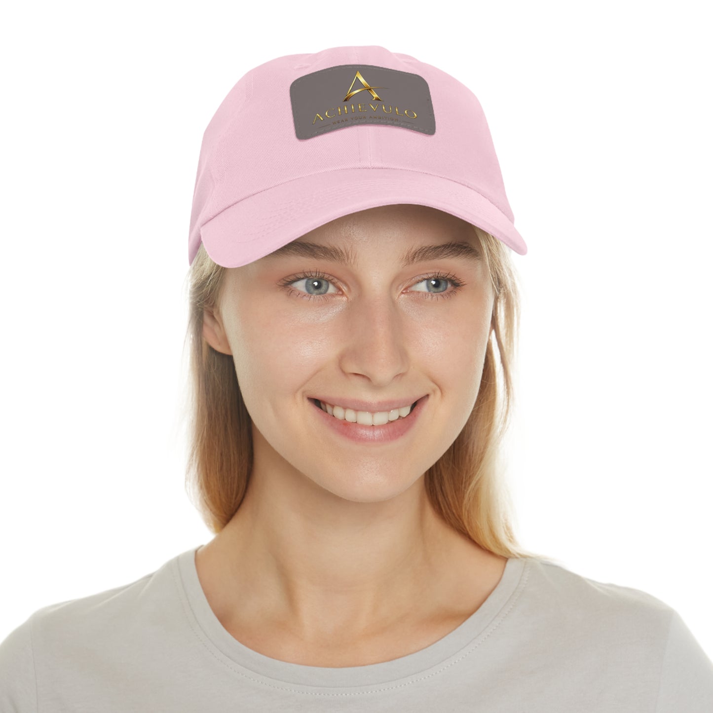Achievulo Signature Leather Patch Dad Hat