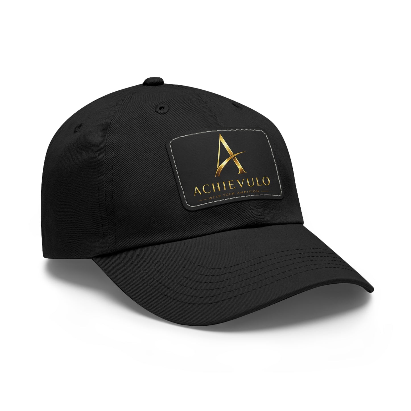 Achievulo Signature Leather Patch Dad Hat