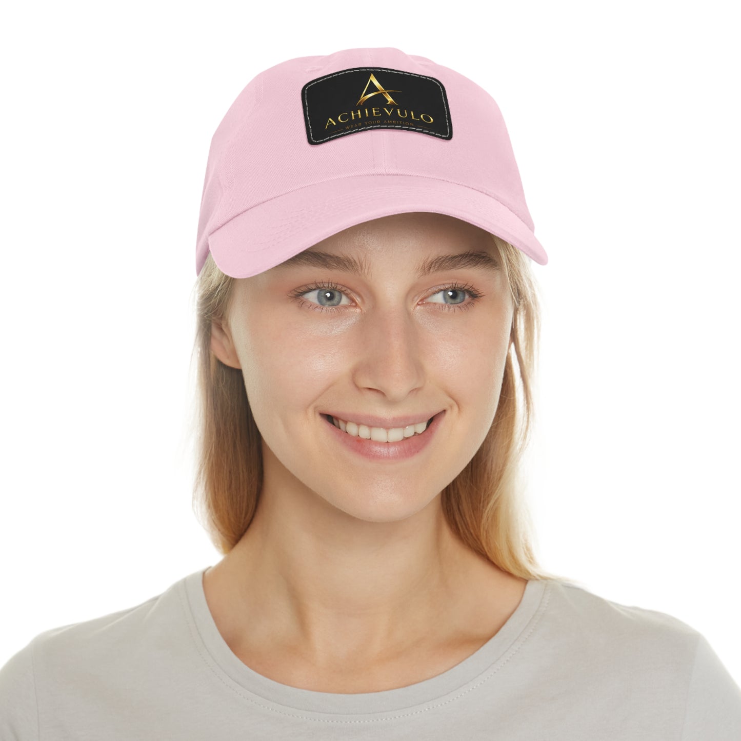 Achievulo Signature Leather Patch Dad Hat