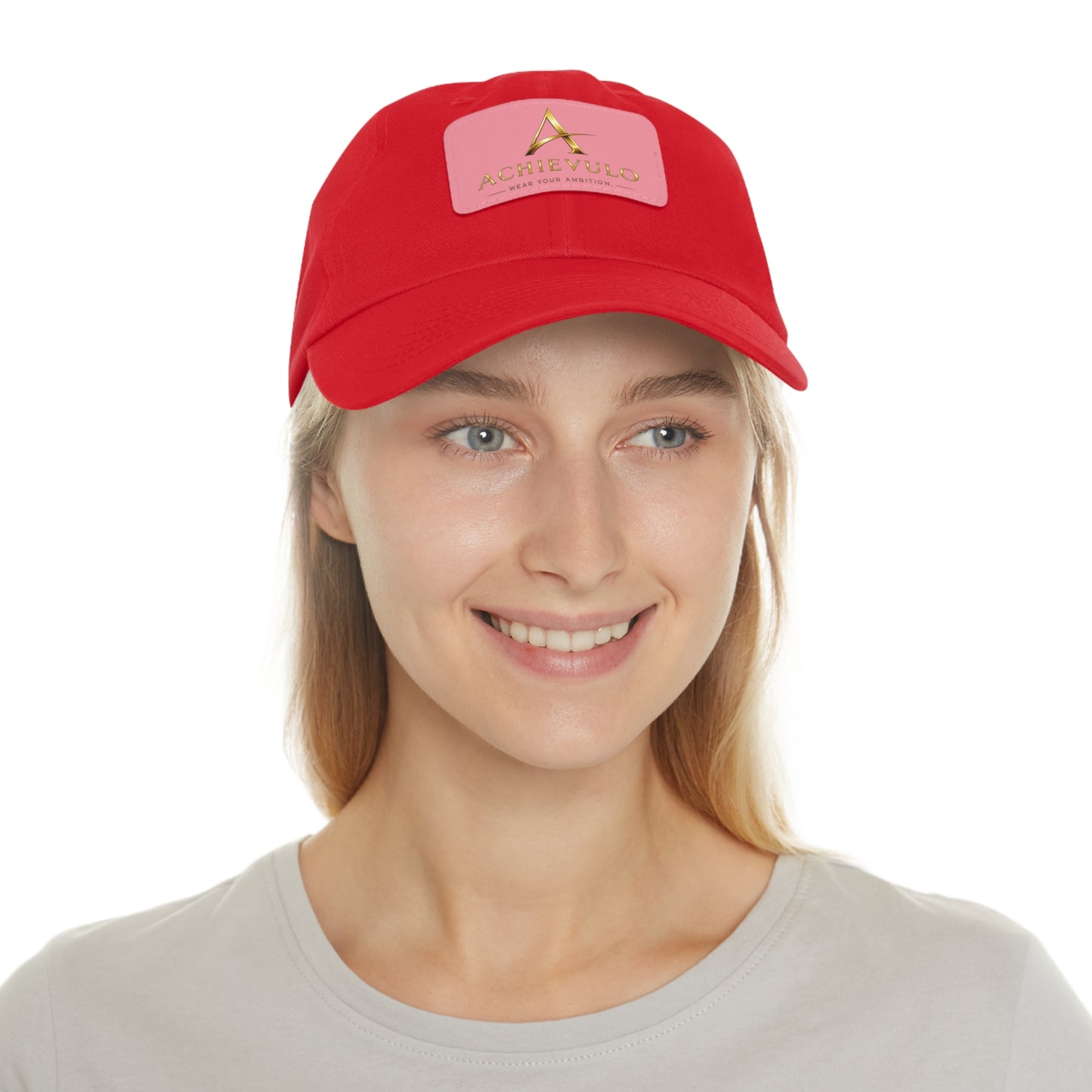 Achievulo Signature Leather Patch Dad Hat