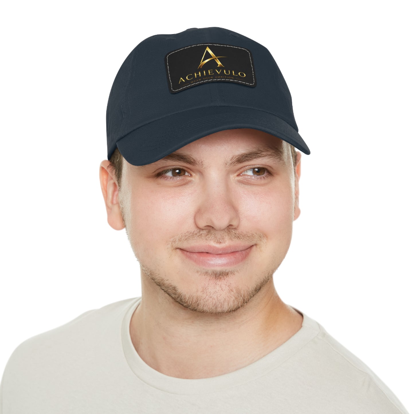Achievulo Signature Leather Patch Dad Hat