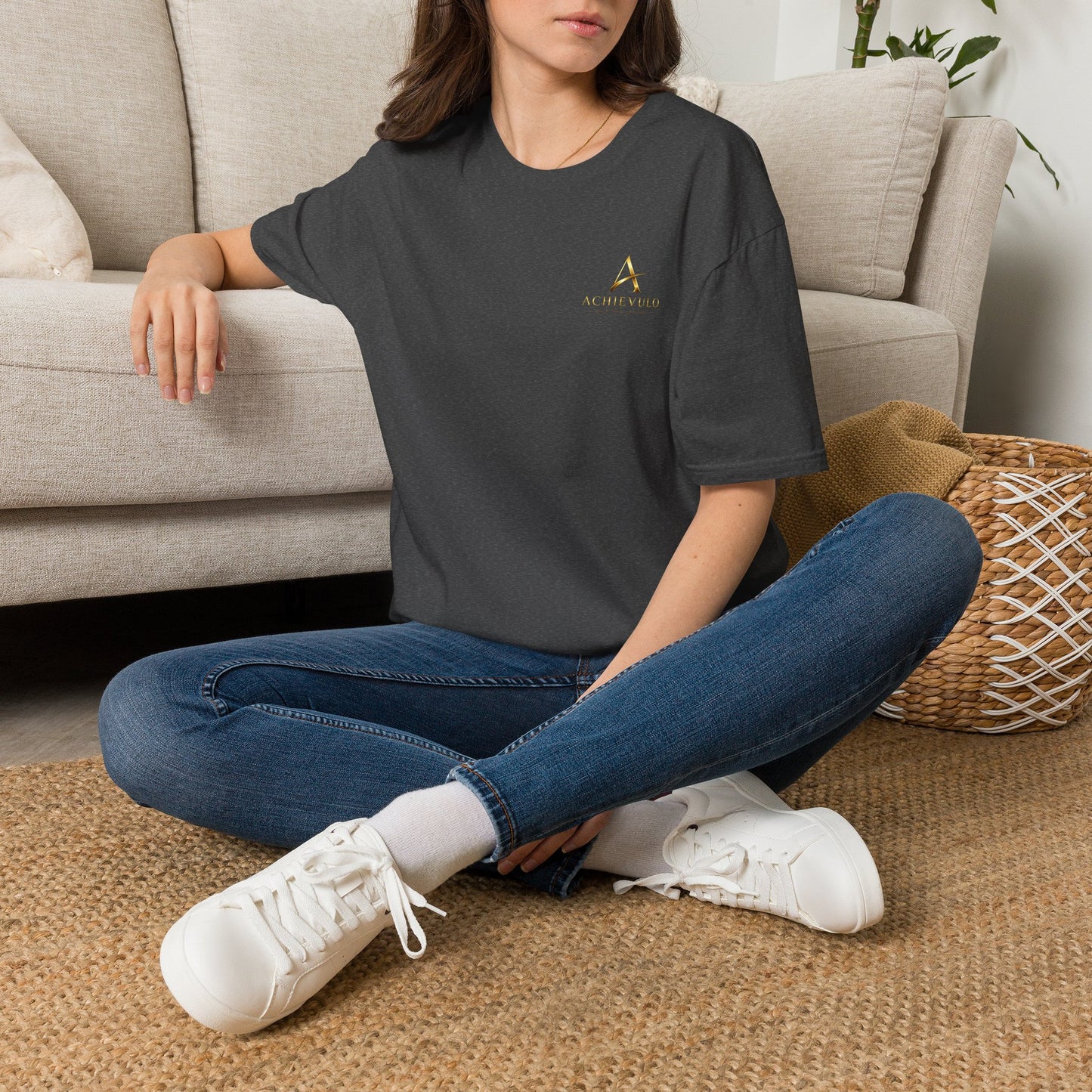 ACHIEVULO Signature Gold Emblem Tee
