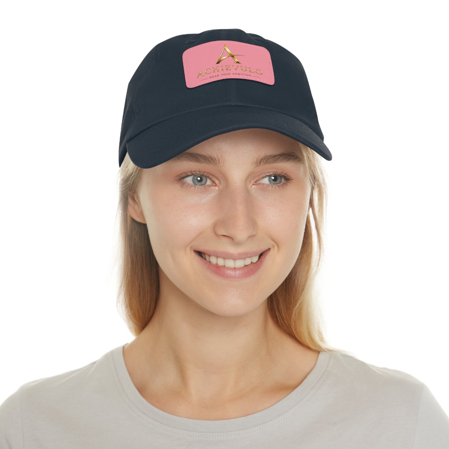 Achievulo Signature Leather Patch Dad Hat