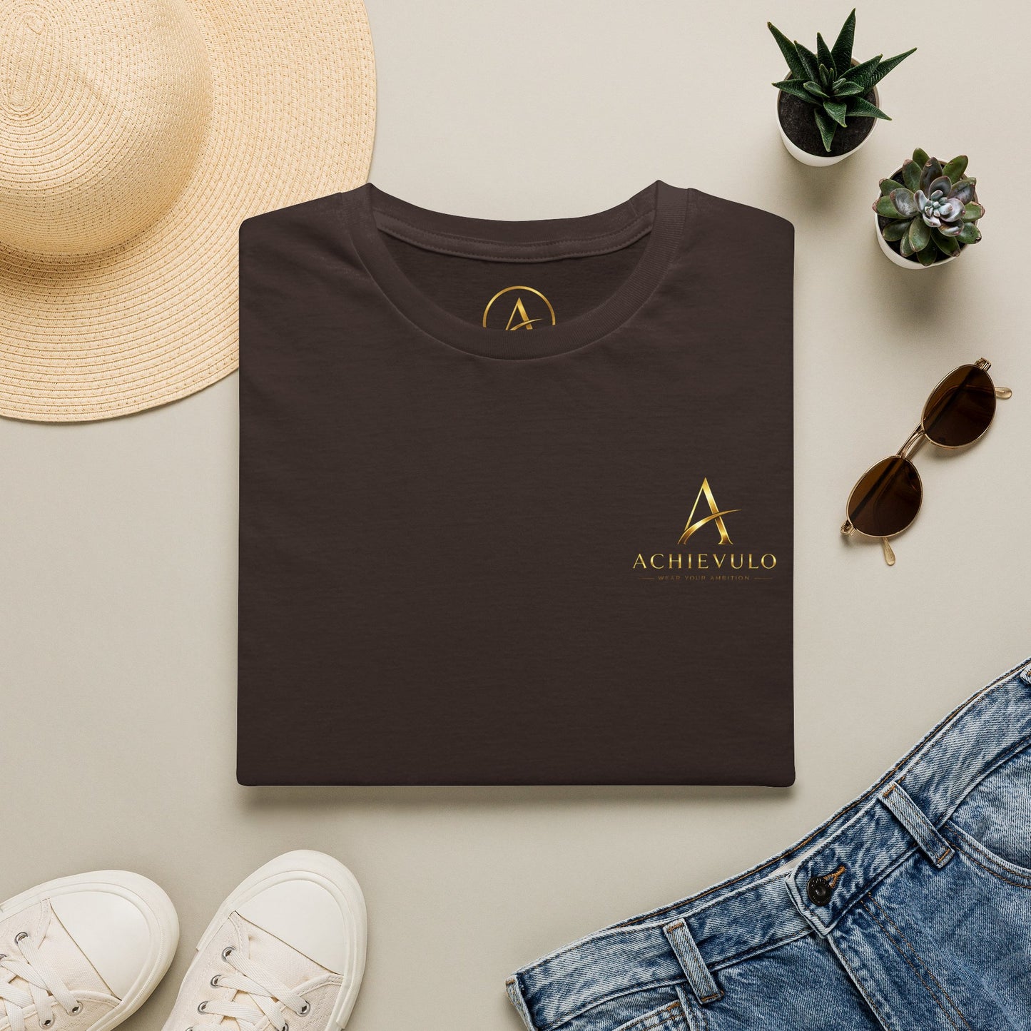 ACHIEVULO Signature Gold Emblem Tee