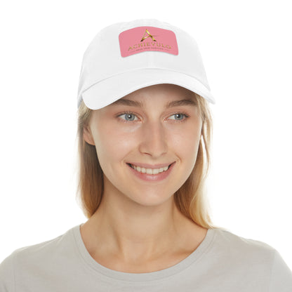 Achievulo Signature Leather Patch Dad Hat