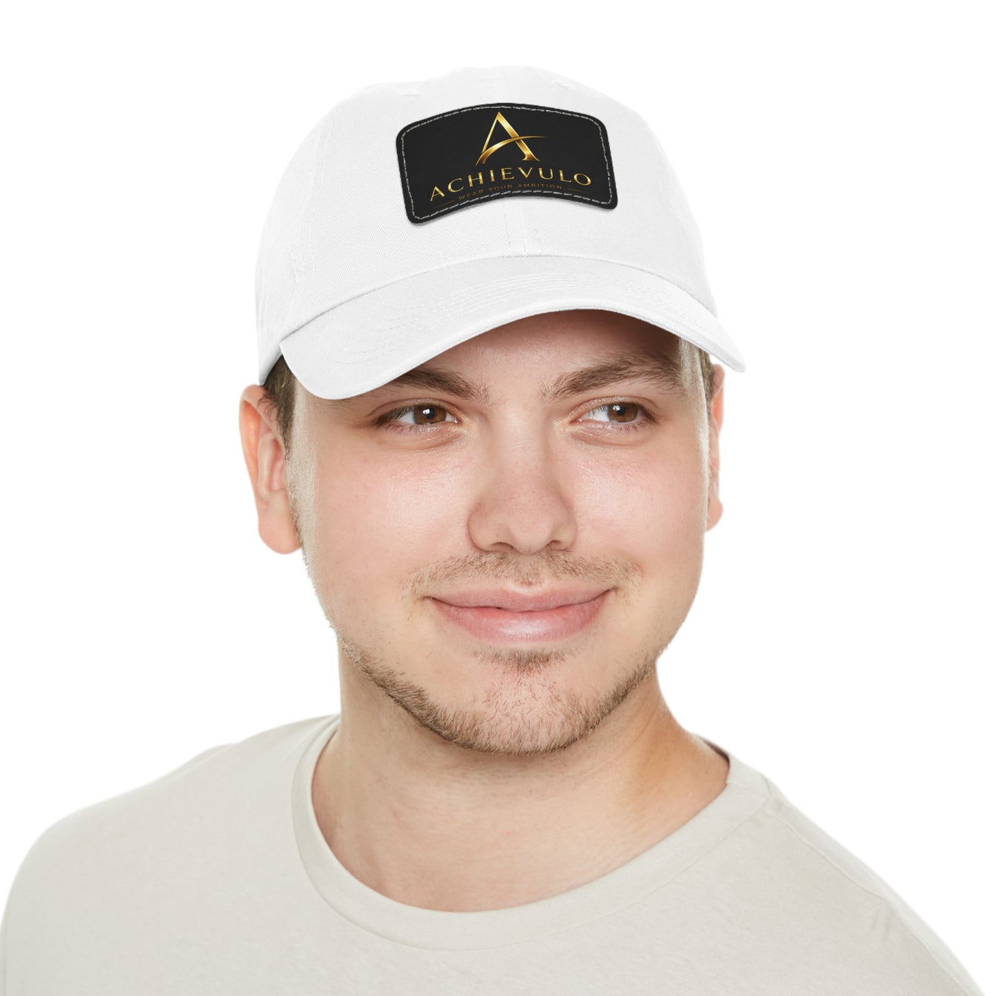 Achievulo Signature Leather Patch Dad Hat