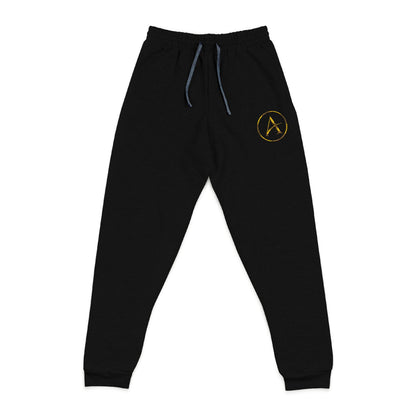 ACHIEVULO Embroidered Logo Joggers – Charcoal Edition