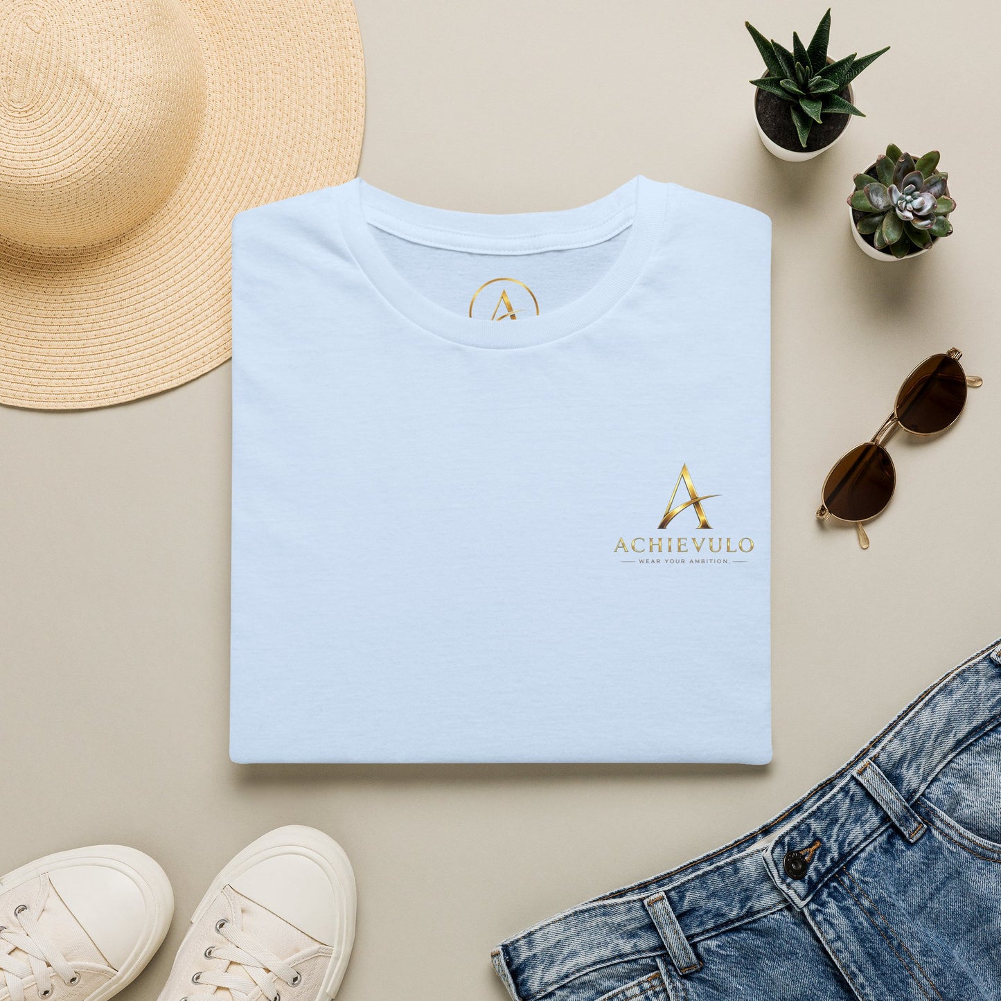ACHIEVULO Signature Gold Emblem Tee