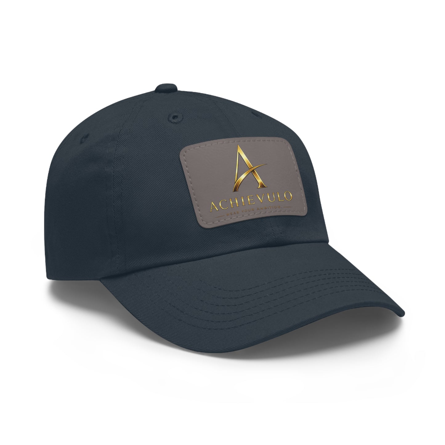 Achievulo Signature Leather Patch Dad Hat