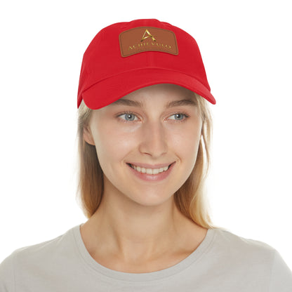 Achievulo Signature Leather Patch Dad Hat