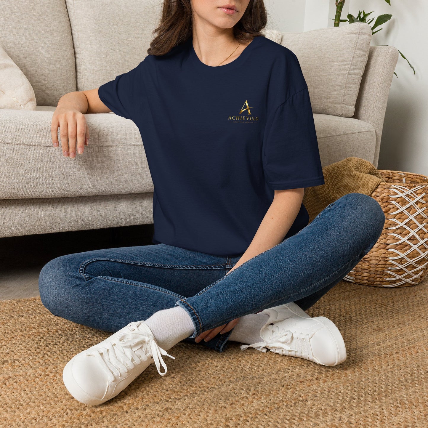 ACHIEVULO Signature Gold Emblem Tee