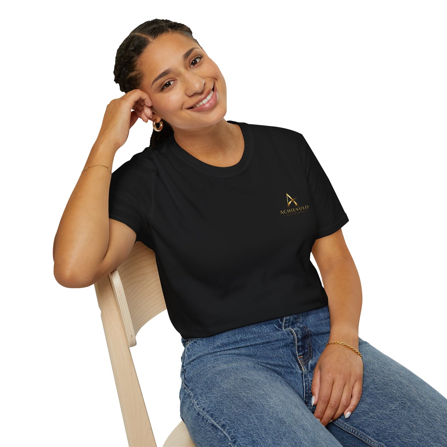 ACHIEVULO Signature Gold Emblem Tee