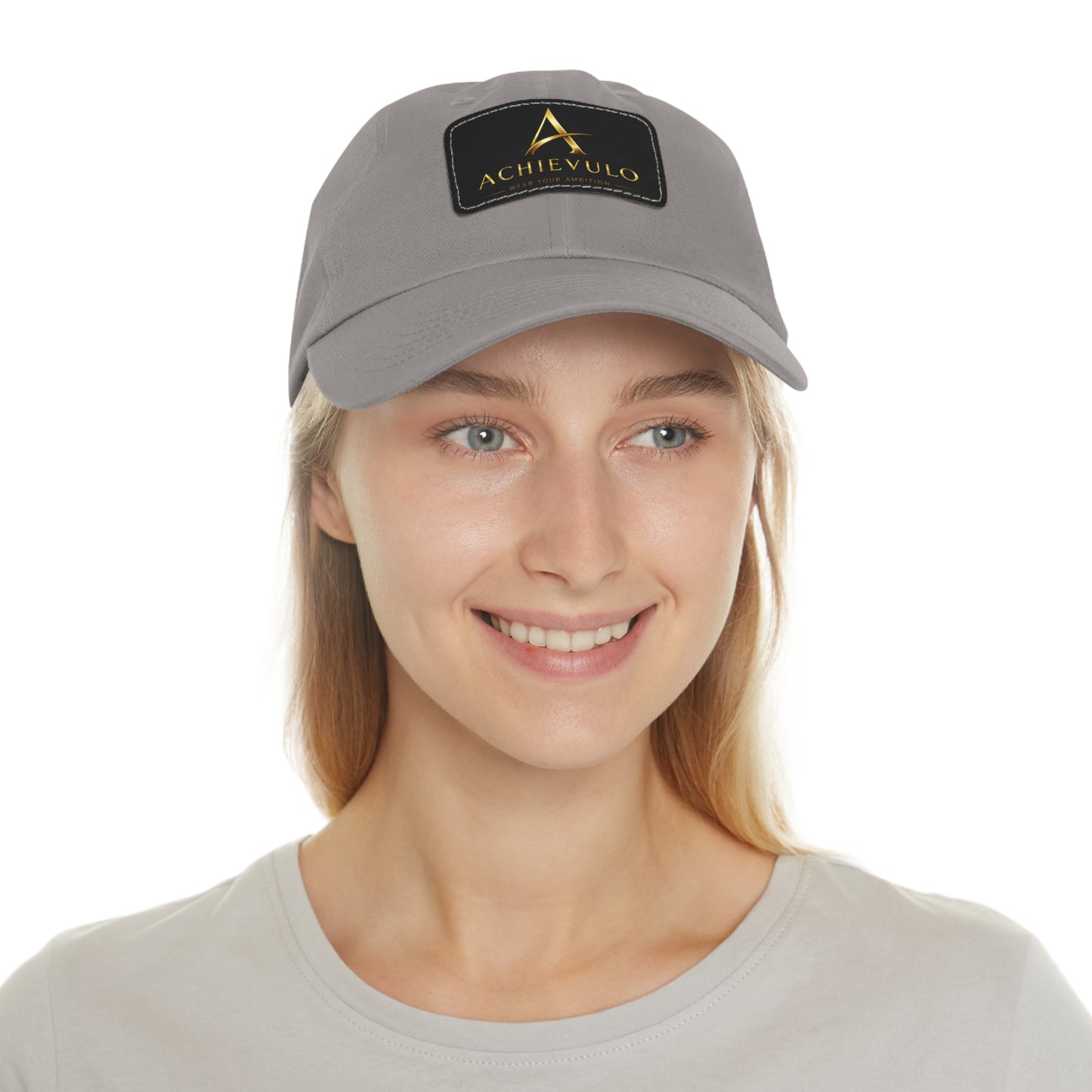 Achievulo Signature Leather Patch Dad Hat