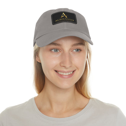 Achievulo Signature Leather Patch Dad Hat