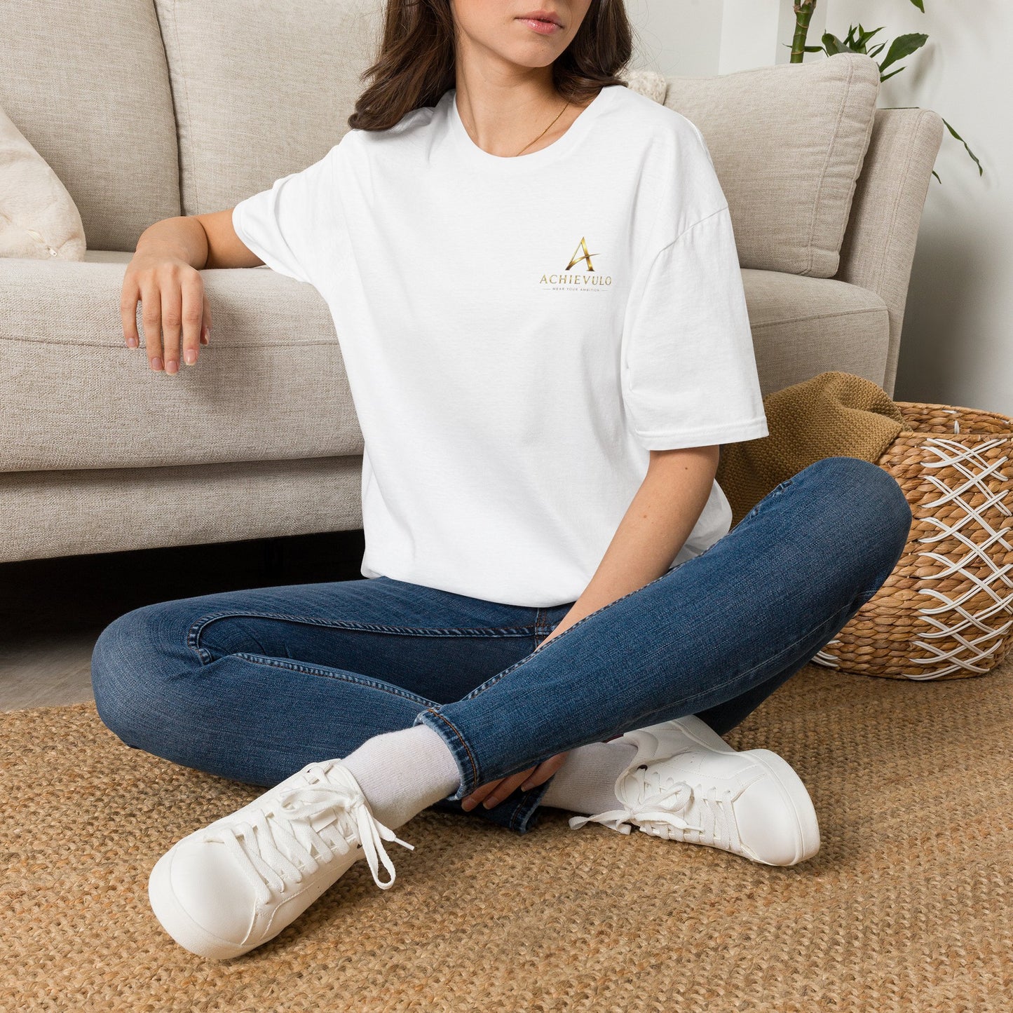 ACHIEVULO Signature Gold Emblem Tee
