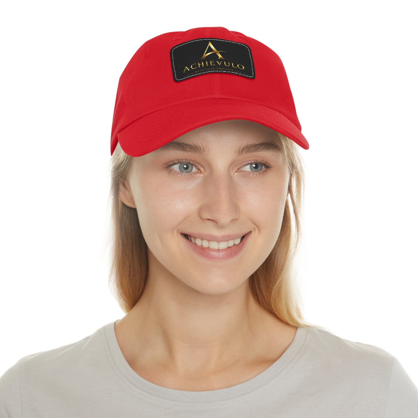 Achievulo Signature Leather Patch Dad Hat