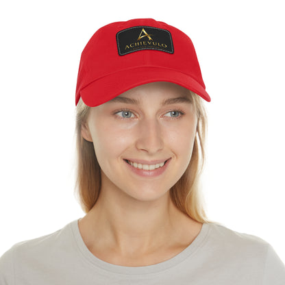 Achievulo Signature Leather Patch Dad Hat