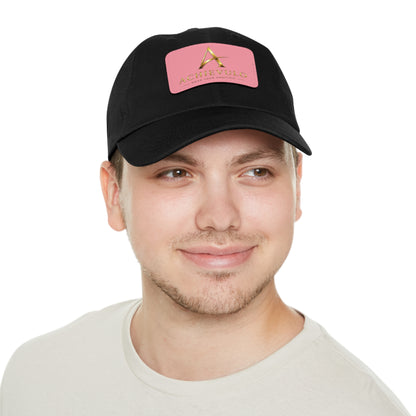 Achievulo Signature Leather Patch Dad Hat