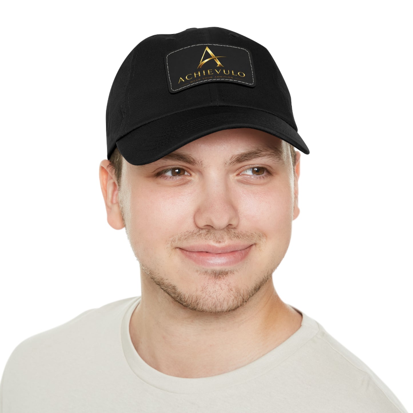 Achievulo Signature Leather Patch Dad Hat