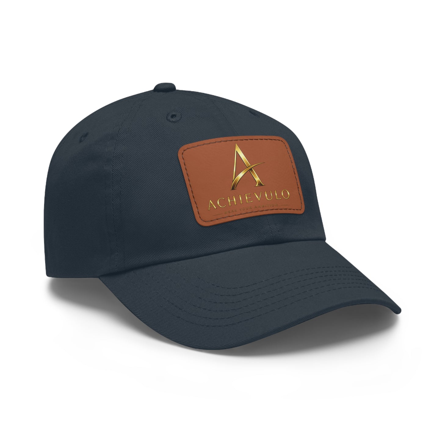 Achievulo Signature Leather Patch Dad Hat
